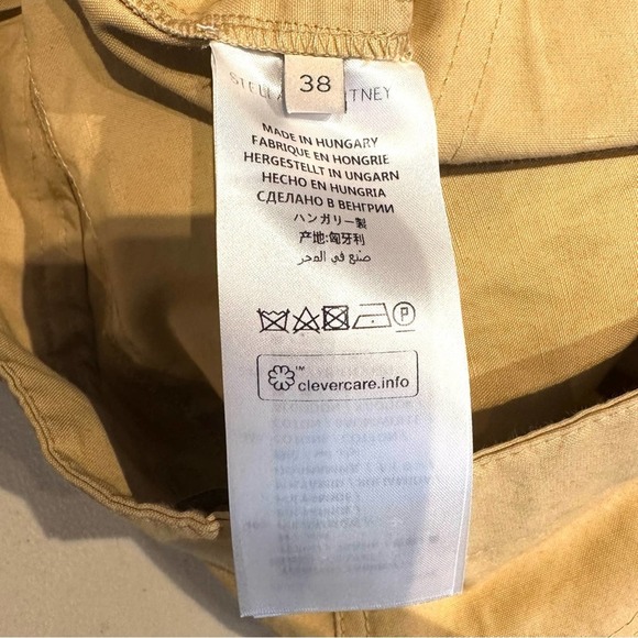 STELLA MCCARTNEY Xenia Khaki Horseshoe Bend Trousers Size Italian 38 US size 2 - Picture 6 of 8